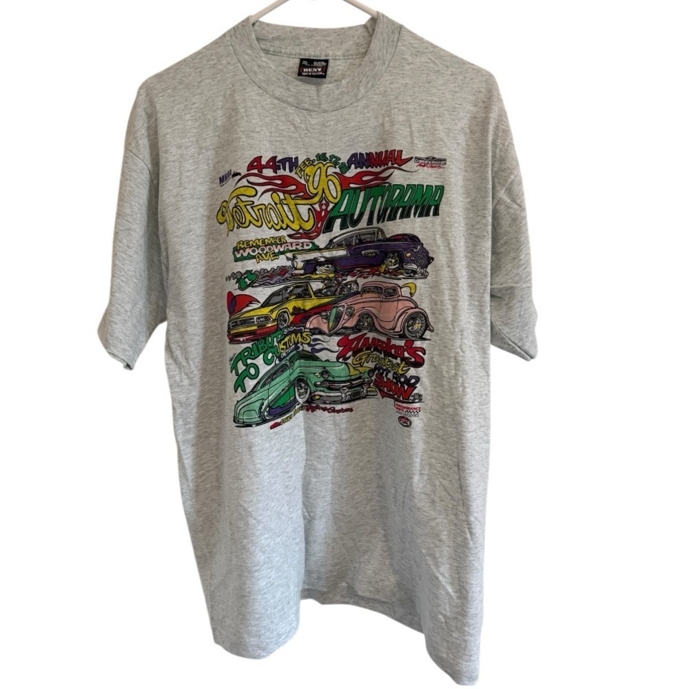 Fruit of the Loom Detroit Autorama 1996 Vintage T Shirt XL USA Car Show Grail